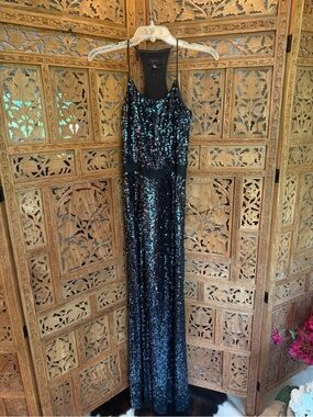 Aqua | Dresses | Aqua Black Floral Spaghettistrap Maxi Dress